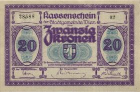 Österreich / Austria 20 Kronen Kassenschein 1918 (1) 