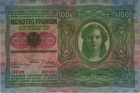 Österreich / Austria P.056 100 Kronen 1912 (1919) (1) 