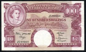 Ost Afrika / East Africa P.44b 100 Shillings (1961-63) (3) 