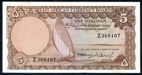 Ost Afrika / East Africa P.45r 5 Shillings (1964) Z (2) 
