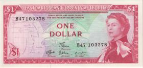 Ost Karibik / East Caribbean P.13d 1 Dollars (1965) (1) 