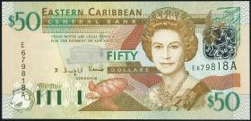 Ost Karibik / East Caribbean P.45a 50 Dollars (2003) Antigua (1) 