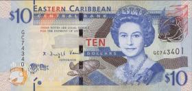 Ost Karibik / East Caribbean P.52b 10 Dollars (2015) 1 