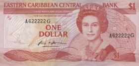 Ost Karibik / East Caribbean P.17g 1 Dollar (1985-88) 