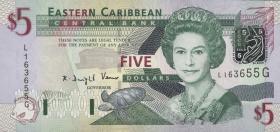 Ost Karibik / East Caribbean P.42g 5 Dollars (2003) (1) 