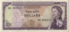 Ost Karibik / East Caribbean P.15e 20 Dollar (1965) (3) 