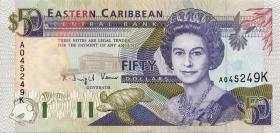 Ost Karibik / East Caribbean P.29k 50 Dollars (1993) (1) 