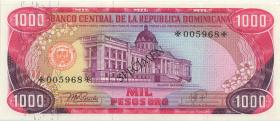 Dom. Republik/Dominican Republic P.124as 1.000 Pesos Oro 1978 Specimen (1) 