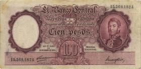 Argentinien / Argentina P.267 100 Pesos 1935 (3-) 