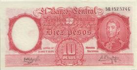 Argentinien / Argentina P.270 10 Pesos (1954-63) (1) U.9 
