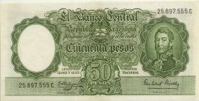 Argentinien / Argentina P.271d 50 Pesos (1955-68) (2) U.9 