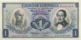 Kolumbien / Colombia P.404a 1 Peso Oro 1959 (1) 