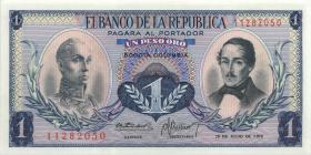 Kolumbien / Colombia P.404e 1 Peso Oro 1972 (1) 
