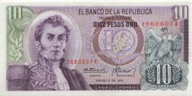 Kolumbien / Colombia P.407f 10 Pesos Oro 1.1.1975 (1) 