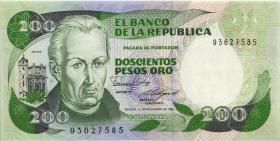 Kolumbien / Colombia P.429b 200 Pesos Oro 1.11.1985 (1) 