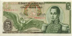 Kolumbien / Colombia P.406a 5 Pesos Oro 1.5.1963 (1) 