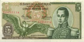 Kolumbien / Colombia P.406a 5 Pesos Oro 2.1.1964 (1) 