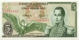 Kolumbien / Colombia P.406e 5 Pesos Oro 20.7.1974 (1) 