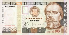 Peru P.144 100.000 Intis 21.11.1988 (1) 