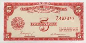 Philippinen / Philippines P.126 5 Centavos (1949) (1) 