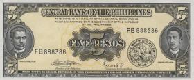 Philippinen / Philippines P.135f 5 Pesos (1949) (1) 