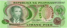Philippinen / Philippines P.160b 5 Piso (1978)(1) 