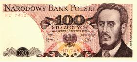 Polen / Poland P.143c 100 Zlotych 1979 (1) 
