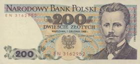 Polen / Poland P.144c2 200 Zlotych 1988 (1) 