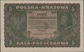 Polen / Poland P.024 5 Marek 1919 (1-) 