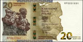 Polen / Poland P.196 20 Zlotych 2022 "Schutz der polnischen Ostgrenze" im Folder (1) 