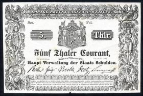 Preußen 5 Thaler 1835 Blankette mit Wertaufdruck (2) 