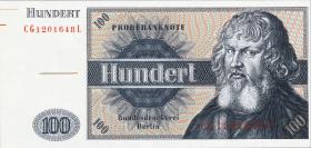 100 (DM) Probebanknote der Bundesdruckerei Berlin (1960) 