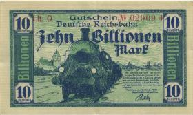 PS1279 Reichsbahn Karlsruhe 10 Billionen Mark 1923 (2) 