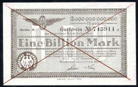PS1294 Reichsbahn Köln 1 Billion Mark 1923 (1) 