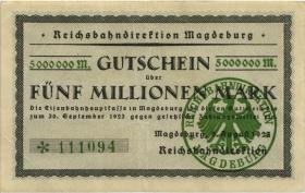 PS1313 Reichsbahn Magdeburg 5 Millionen Mark 1923 (3) 