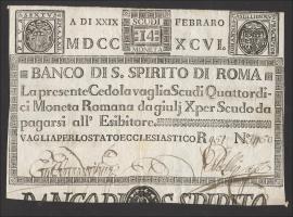 Italien - Vatikan P.S388 14 Scudi 1796 (3+) 