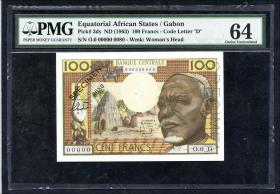 Äquat.-Afrikan.-Staaten P.03ds 100 Francs (1963) (1) 