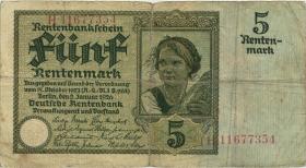 R.164b: 5 Rentenmark 1926 8-stellig (4) 