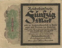 R.056d: 50 Mark 1918 "Trauerschein" I 163 (3) 