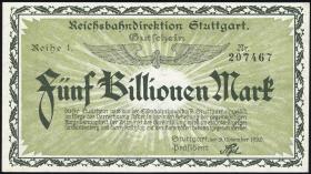 PS1380 Reichsbahn Stuttgart 5 Billionen Mark 1923 (1) 