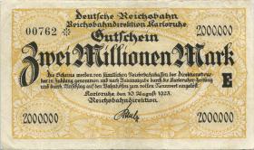 PS1267 Reichsbahn Karlsruhe 2 Millionen Mark 1923 (3) 