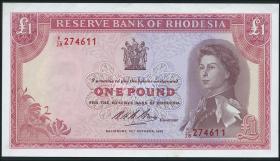 Rhodesien / Rhodesia P.28d 1 Pound 1968 (1) 