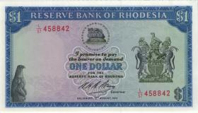 Rhodesien / Rhodesia P.30i 1 Dollar 12.8.1974 (1) 