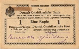 R.928v: Deutsch-Ostafrika 1 Rupie 1916 B3 (1-) 