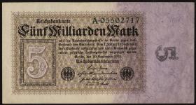 R.112a: 5 Milliarden Mark 1923 Reichsdruck (1/1-) 