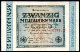 R.115bF: 20 Milliarden Mark 1923 Fehldruck (2) 