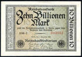 R.129a 10 Billionen Mark 1923 HM-2 (1) "003863" 