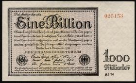 R.131d: 1 Billion Mark 1923 Firmendruck (1-) 