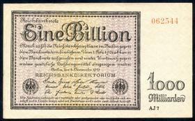 R.131d: 1 Billionen Mark 1923 (1-) 
