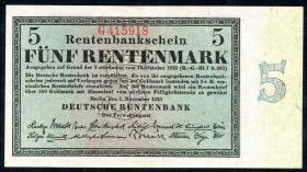 R.156a: 5 Rentenmark 1923 (1-) 